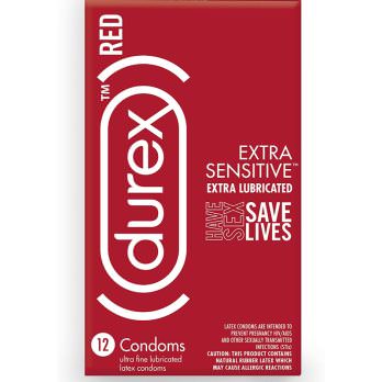 Durex Red Extra Sensitive Extra Lubricated 12 pk