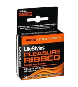 LifeStyles Ribbed 3 pk