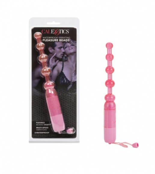 Waterproof Vibrating Pleasure Beads - Pink