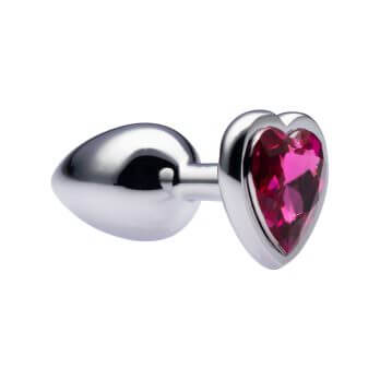 Kinki Range Alloy Love Heart Gemmed Butt Plug - 2.7 Inch - Kinki Range by Share Satisfaction