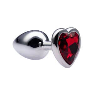 Kinki Range Alloy Love Heart Gemmed Butt Plug - 2.7 Inch - Kinki Range by Share Satisfaction