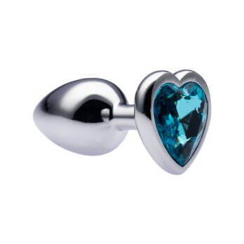 Kinki Range Alloy Love Heart Gemmed Butt Plug - 2.7 Inch - Kinki Range by Share Satisfaction