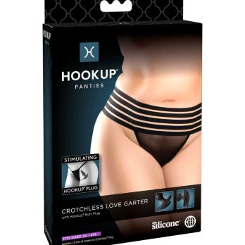 Hookup Panties Crotchless Love Garter