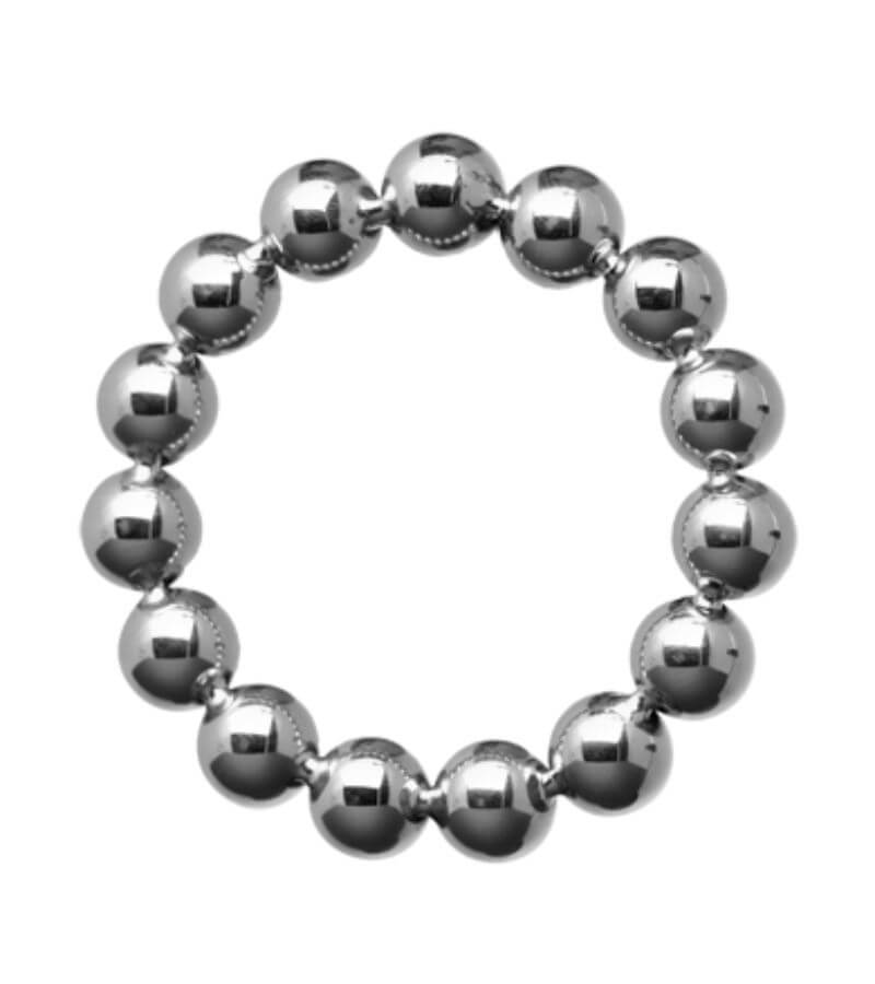 Meridian 1.75 Inch Stainless Steel Beaded Cock Ring
