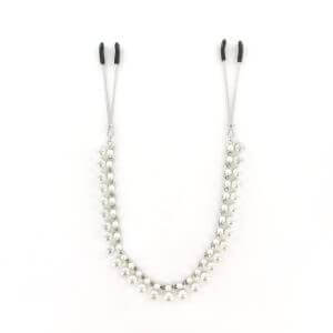 Midnight Pearl Chain Nipple Clips