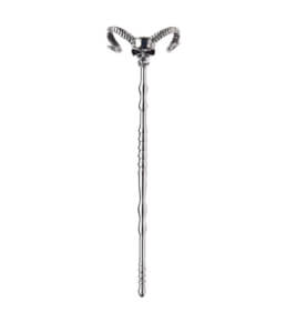 Kink - Stainless Steel Moveable Rams Head Urethral Plug 65mm x 118mm Weight 195g