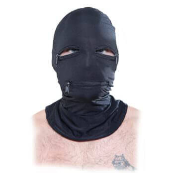 Fetish Fantasy Black Zipper Face Hood