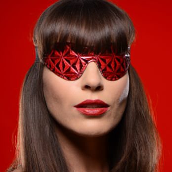 Crimson Tied Full Blackout Embossed Blindfold