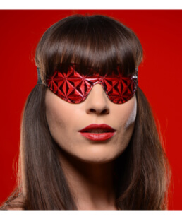 Crimson Tied Full Blackout Embossed Blindfold