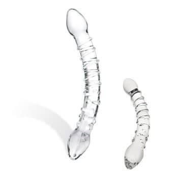 Double Trouble Glass Dildo