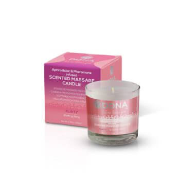 Dona Scented Massage Candle Flirty Aroma: Blushing Berry 7.5oz/222ml