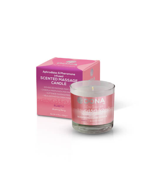 Dona Scented Massage Candle Flirty Aroma: Blushing Berry 7.5oz/222ml