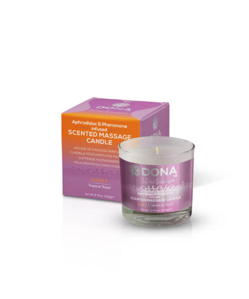 Dona Scented Massage Candle Sassy Aroma: Tropical Tease 7.5oz/222ml