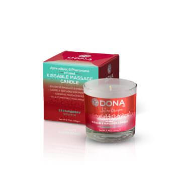 Dona Kissable Massage Candle Strawberry Souffle 7.5oz/222ml