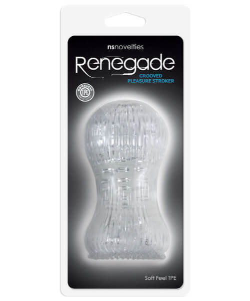 Renegade Grooved Pleasure Stroker Clear