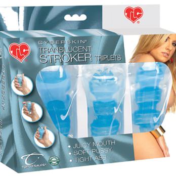 TLC® CyberSkin® Translucent Stroker Triplets