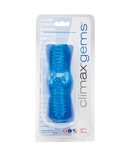 Climax® Gems™ Aquamarine Hand Job Stroker