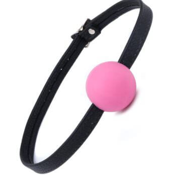 Silicone Ball Gag with Garment Leather Strap