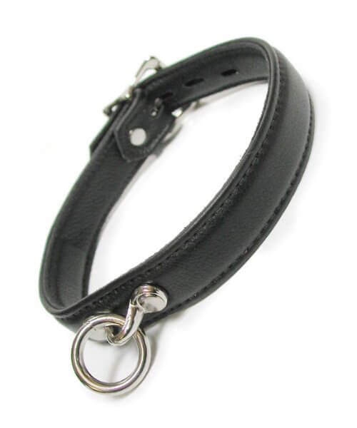 Black Premium Garment Leather Lined Collar