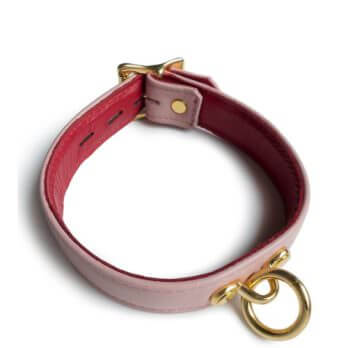 Pink Premium Garment Leather Collar