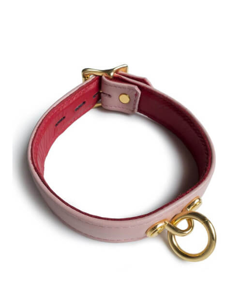 Pink Premium Garment Leather Collar