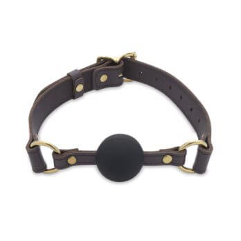 Coco de Mer Leather Ball Gag Brown