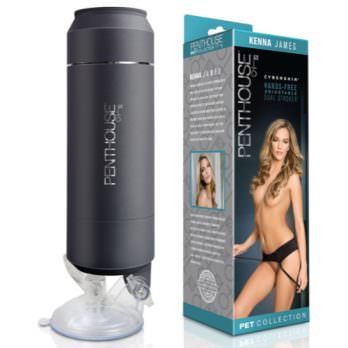 Penthouse Pet CyberSkin Hands-Free Adjustable Dual Stroker Kenna James