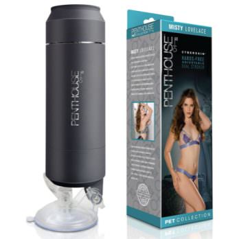 Penthouse Pet CyberSkin Hands-Free Adjustable Dual Stroker Misty Lovelace