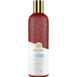 Dona Essential Massage Oil - Restore - Peppermint & Eucalyptus - Massage 4 floz / 120 mL