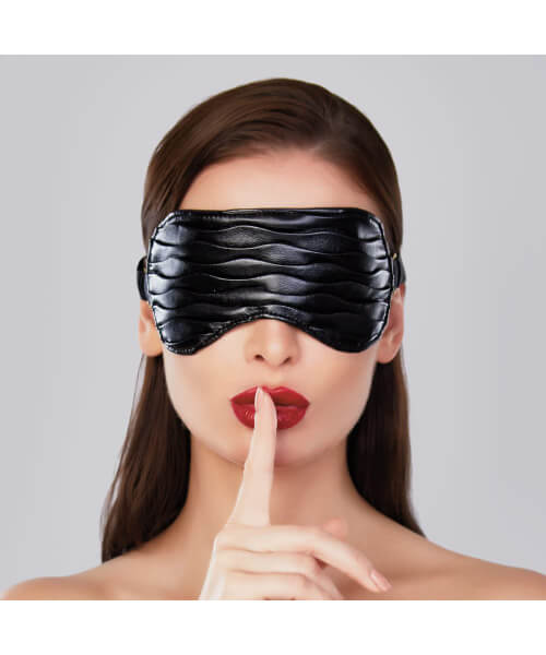 ADORE BUTTER SOFT RUCHED FAUX LEATHER MASK