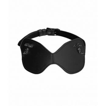 Ouch! Skulls and Bones - Large Eye Mask with Skulls & Spikes - Black