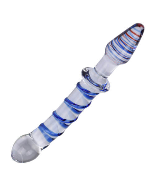Lucent Blue lines Glass massager