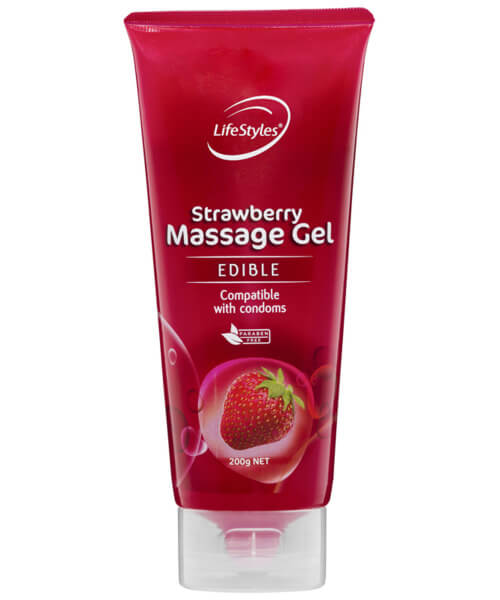 Lifestyles Strawberry Massage Gel 200gm