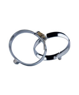 Kink - Silver Cuffs with Padlock 72mm x 90mm Weight 340g