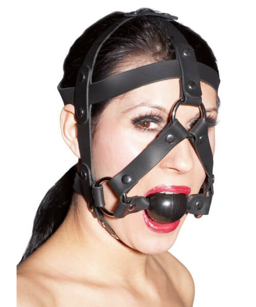 Leather Head Harness and Gag