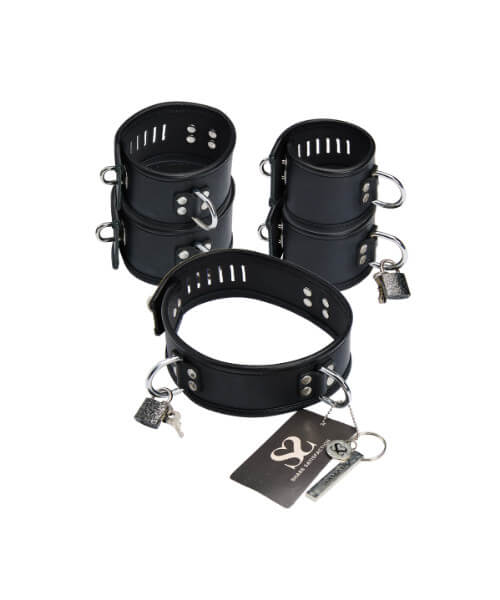 Bound X Asylum Leather Cuffs and Collar Set