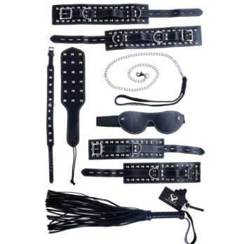 Bound X Studded Leather 7 Piece Bondage Kit