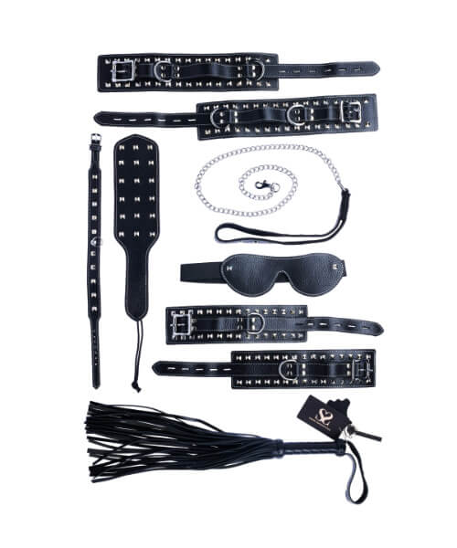 Bound X Studded Leather 7 Piece Bondage Kit