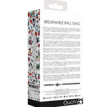 Breatheable Ball Gag - Old School Tattoo Style - Black