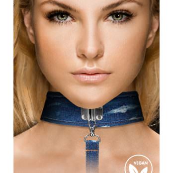 Denim Collar - With Leash - Roughend Denim Style