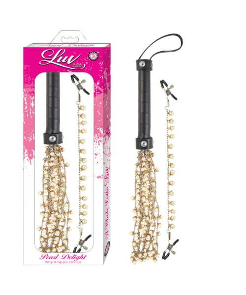LUV PEARL DELIGHT WHIP & NIPPLE CLAMPS