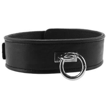 Leather Plain Collar with Removable O-ring