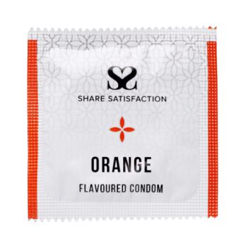 Share Satisfaction Orange Flavoured Condom Single - Share Satisfaction Condoms