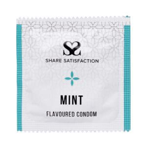 Share Satisfaction Mint Flavoured Condom Single - Share Satisfaction Condoms