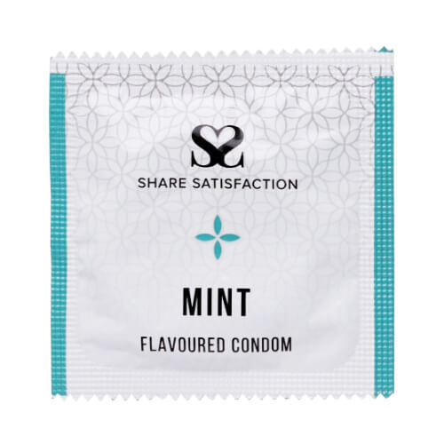 Share Satisfaction Mint Flavoured Condom Single - Share Satisfaction Condoms