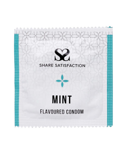 Share Satisfaction Mint Flavoured Condom Single - Share Satisfaction Condoms