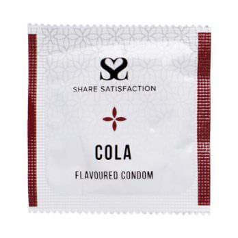 Share Satisfaction Cola Flavoured Condom Single - Share Satisfaction Condoms