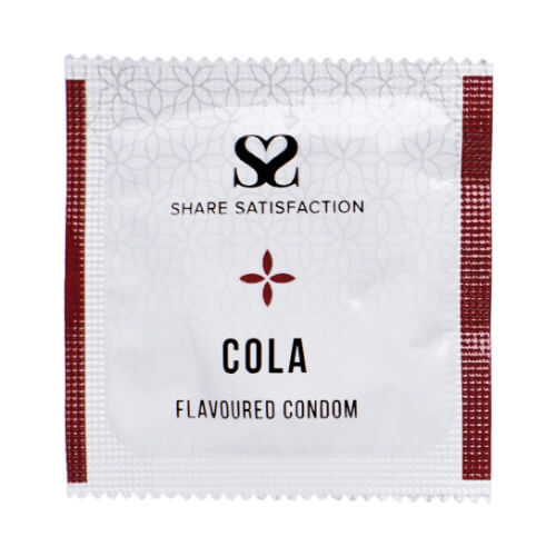 Share Satisfaction Cola Flavoured Condom Single - Share Satisfaction Condoms