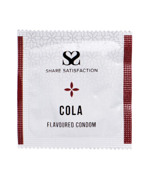 Share Satisfaction Cola Flavoured Condom Single - Share Satisfaction Condoms