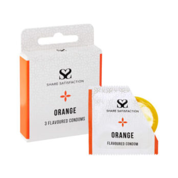 Share Satisfaction Orange Flavoured Condom 3 Pack - Share Satisfaction Condoms